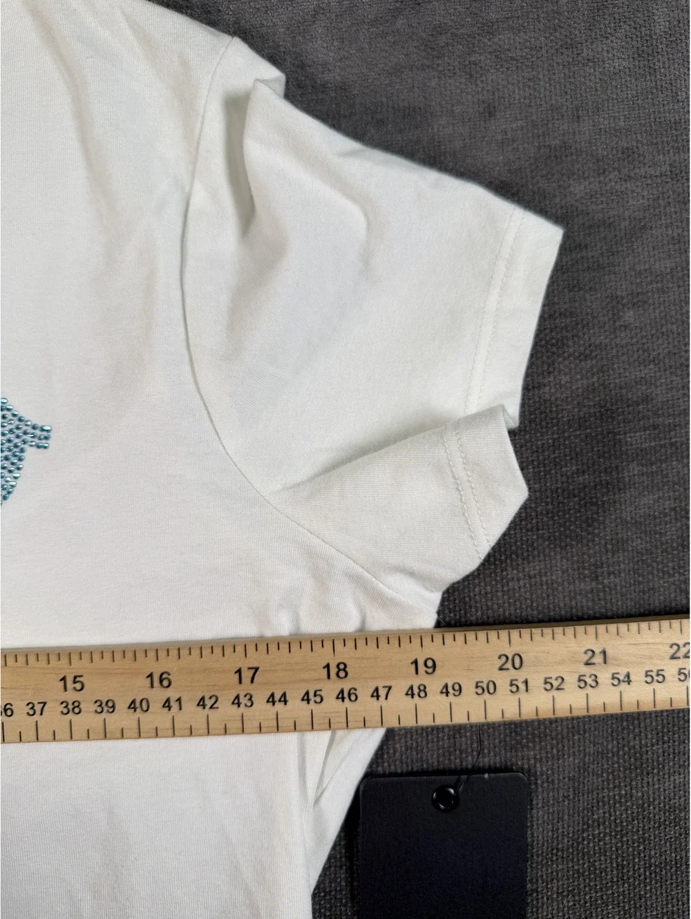True Religion Medium White Cotton Blend T-Shirt with Logo Brand New